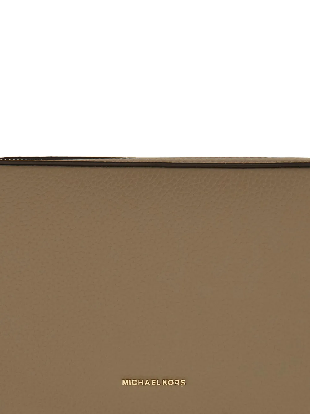 Michael Michael Kors logo-plaque leather wallet - Beige