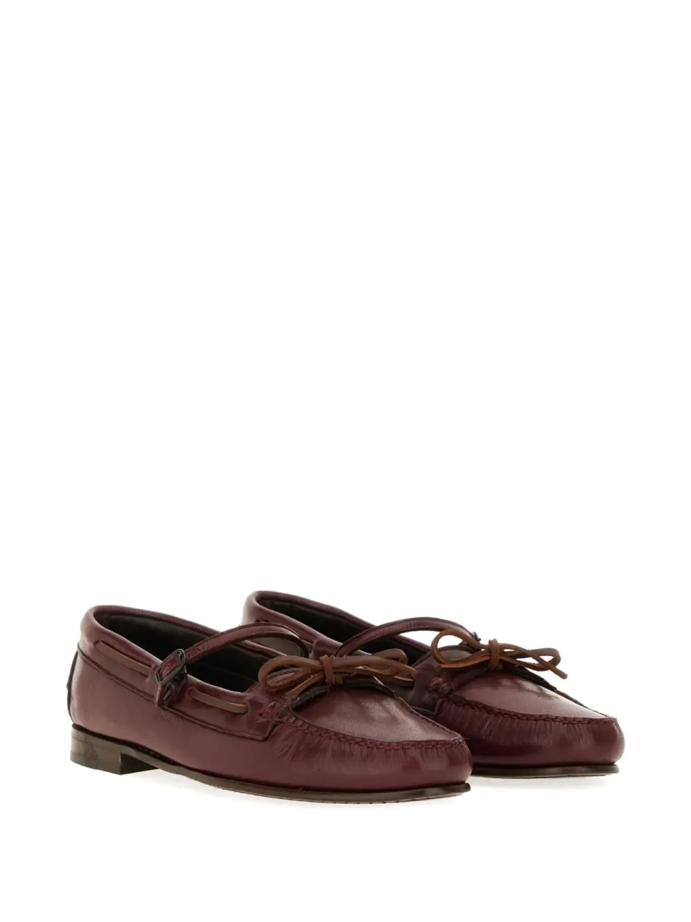 Hereu buckle tie loafers - Rood