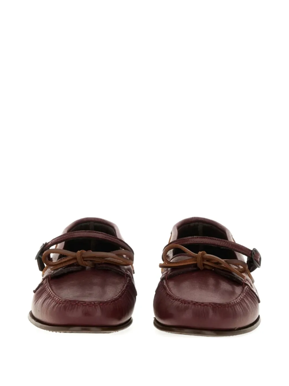 Hereu buckle tie loafers Rood