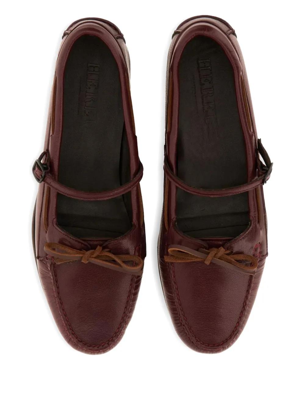 Hereu buckle tie loafers Rood
