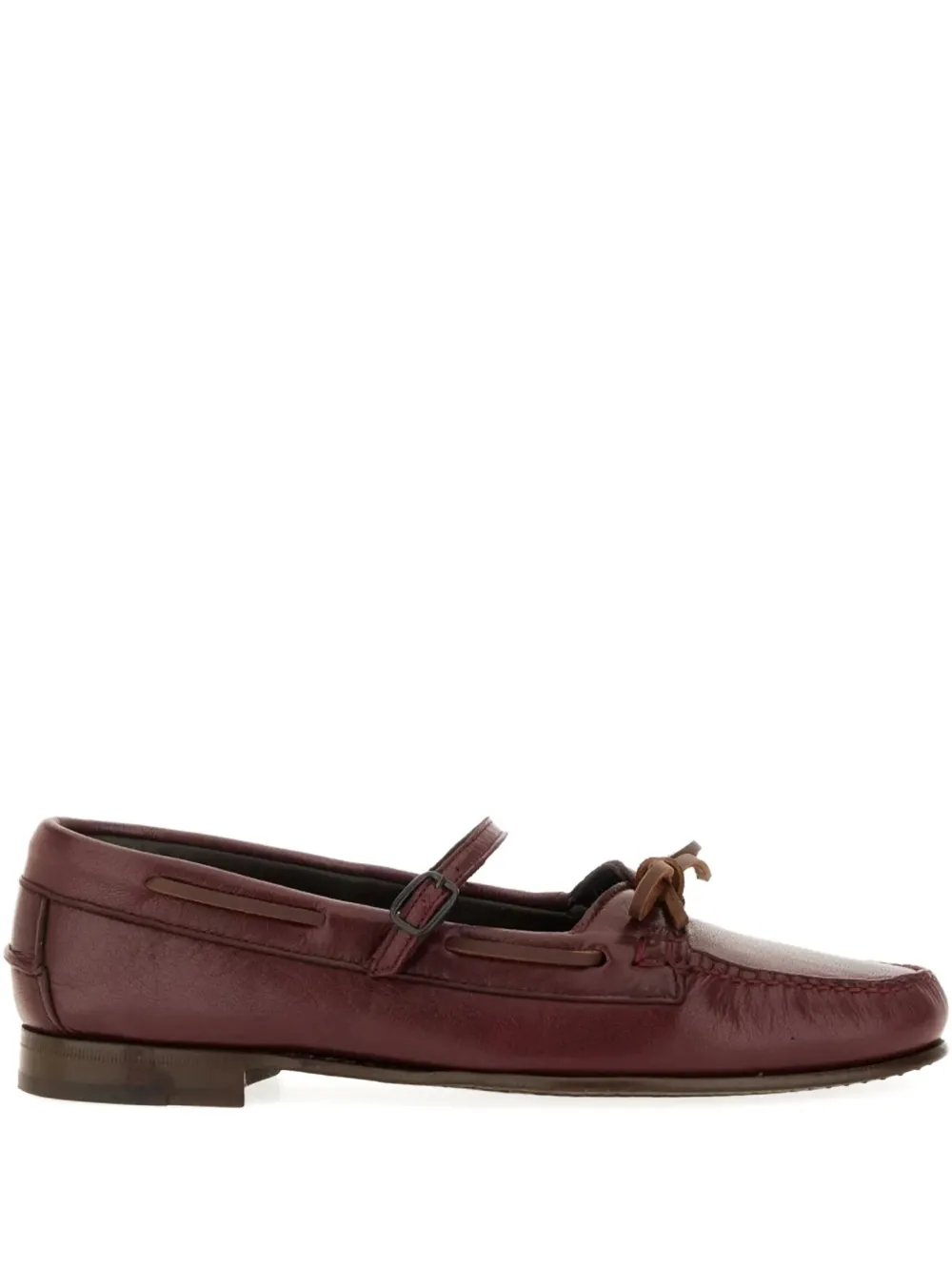 Hereu buckle tie loafers Rood