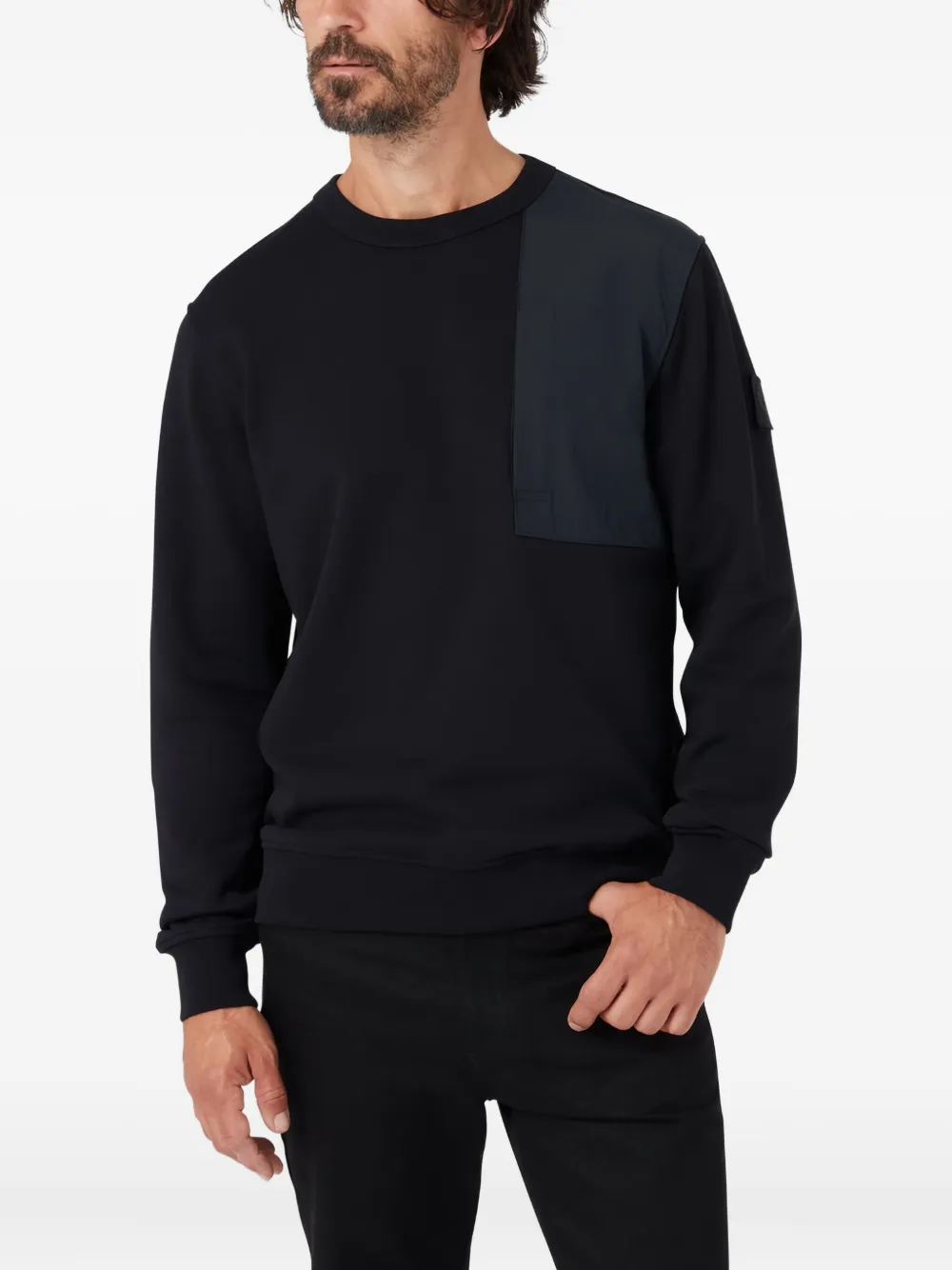 Belstaff Cover sweater met ronde hals Zwart