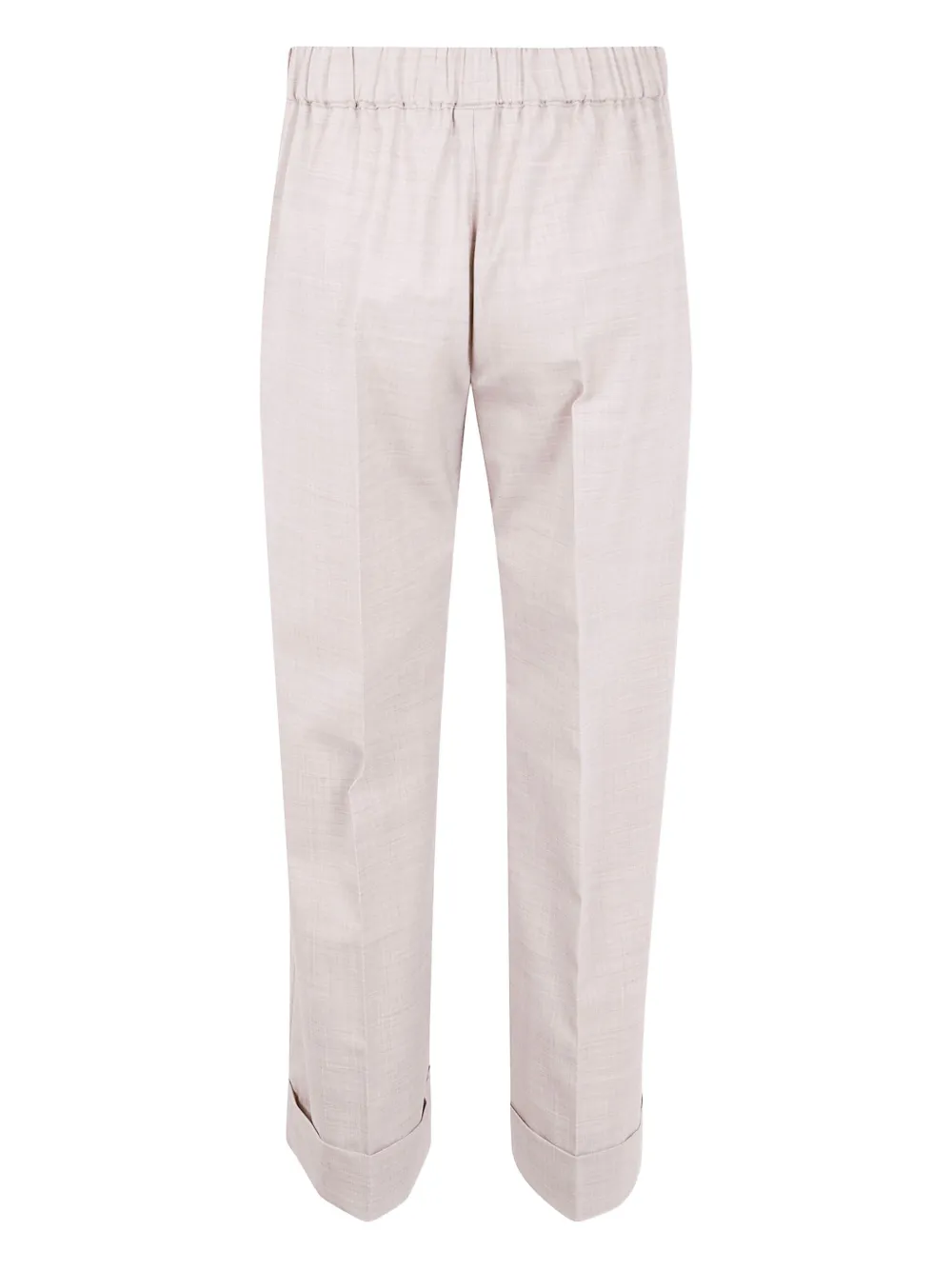 D.Exterior trimmed wool trousers - Beige