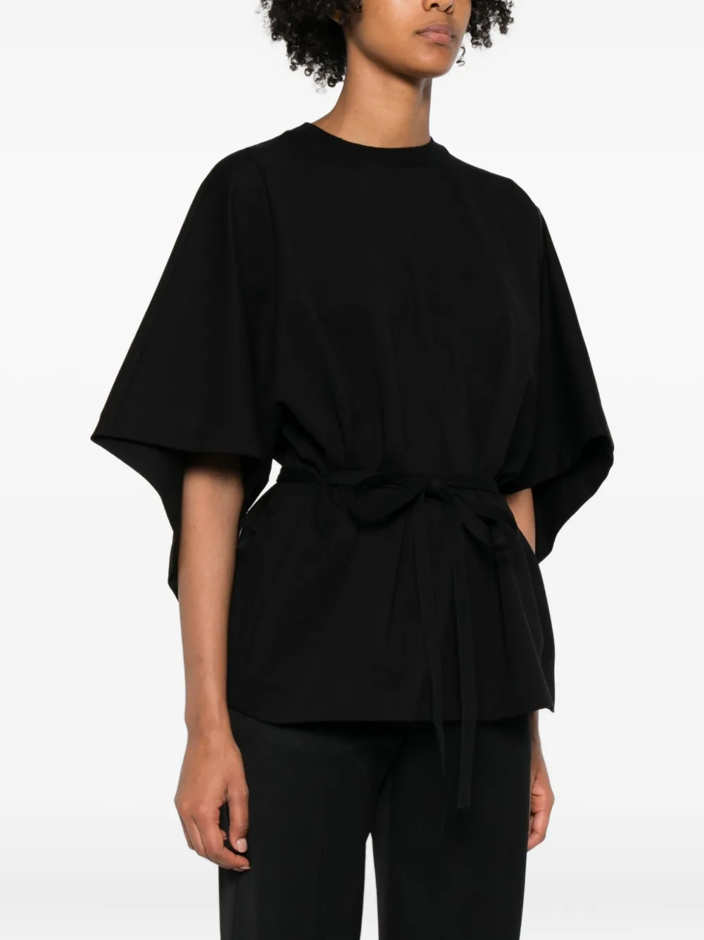 Fabiana Filippi T-shirt met trekkoord Zwart