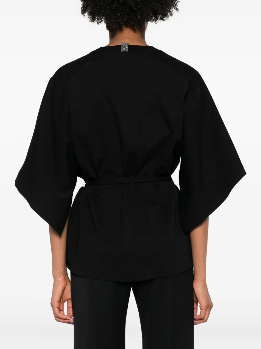 Fabiana Filippi T-shirt met trekkoord Zwart