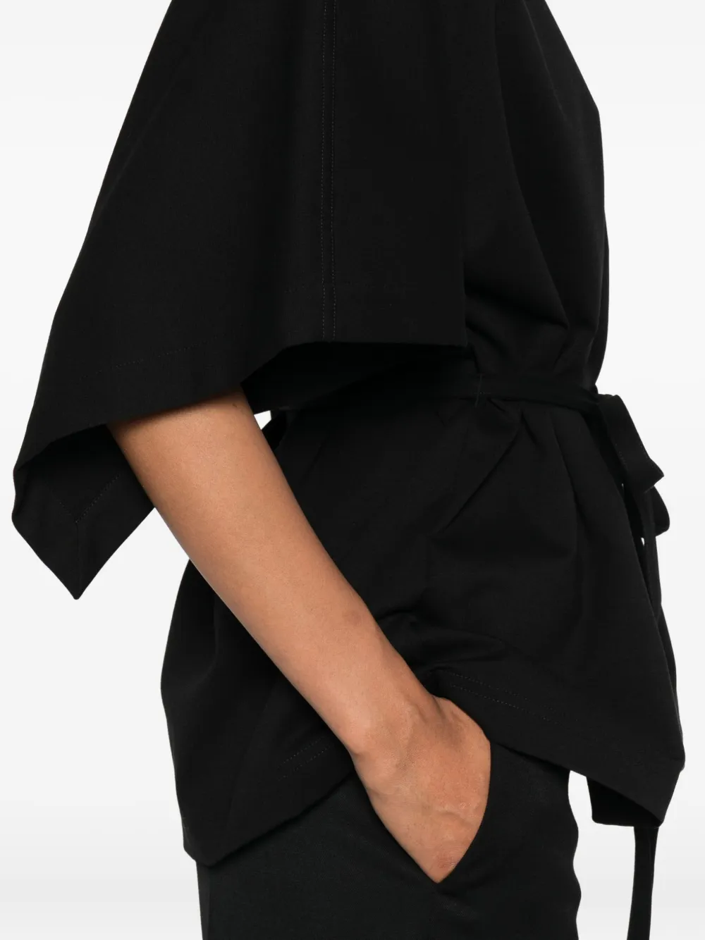 Fabiana Filippi T-shirt met trekkoord Zwart