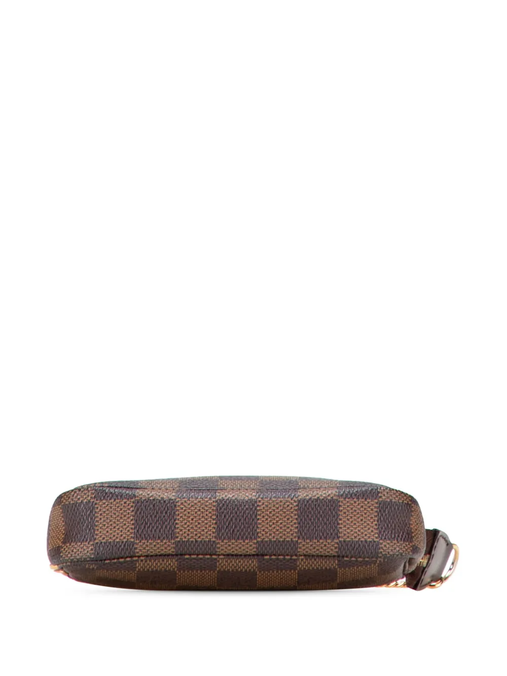 Pre-owned Louis Vuitton 2007 Damier Ebene Mini Pochette Accessoires Handbag In Brown