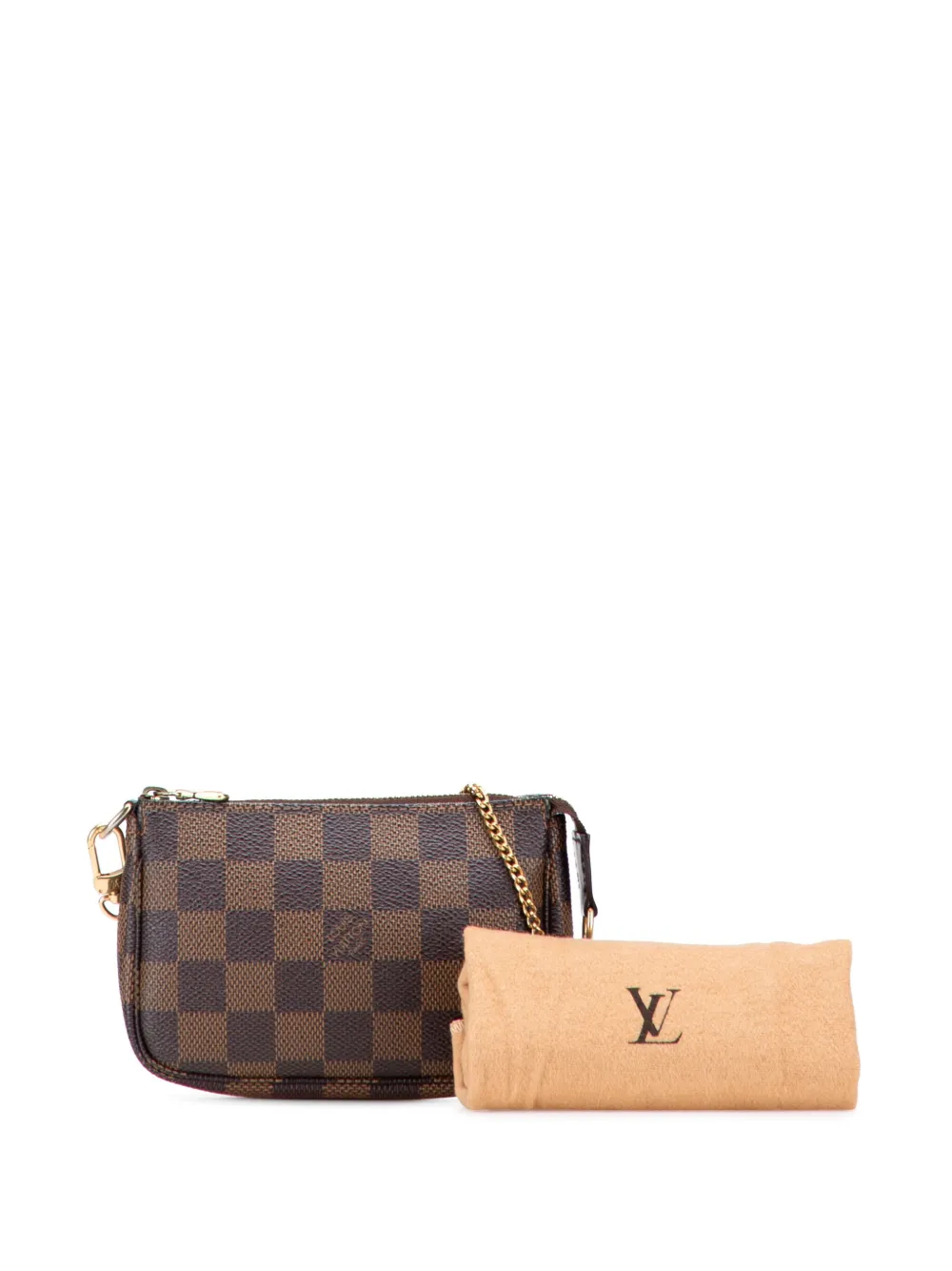 LOUIS VUITTON ミニポーチ Mini Pochette Accessoires Damier Ebene - Women - Small Leather