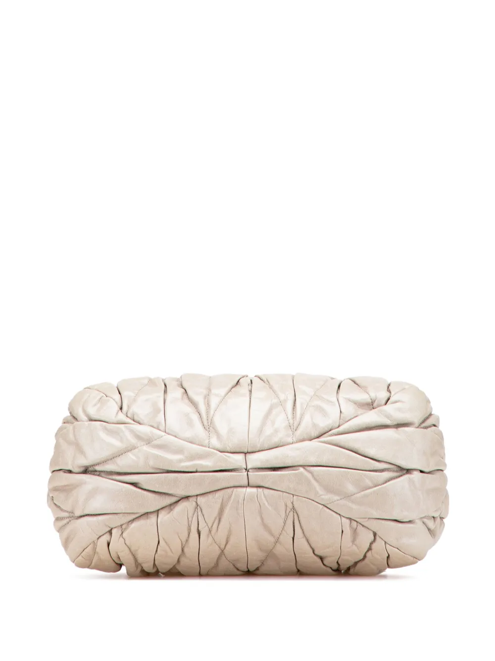 Pre-owned Miu Miu 2010 Matelasse Lambskin Satchel In Brown