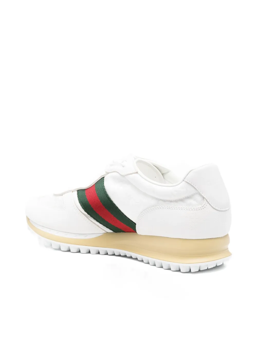 Gucci leather stripe sneakers White