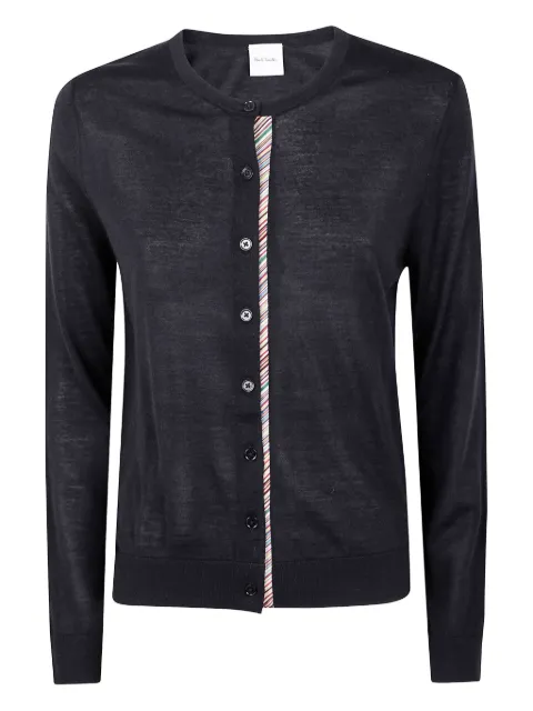 Paul Smith striped-detail wool cardigan