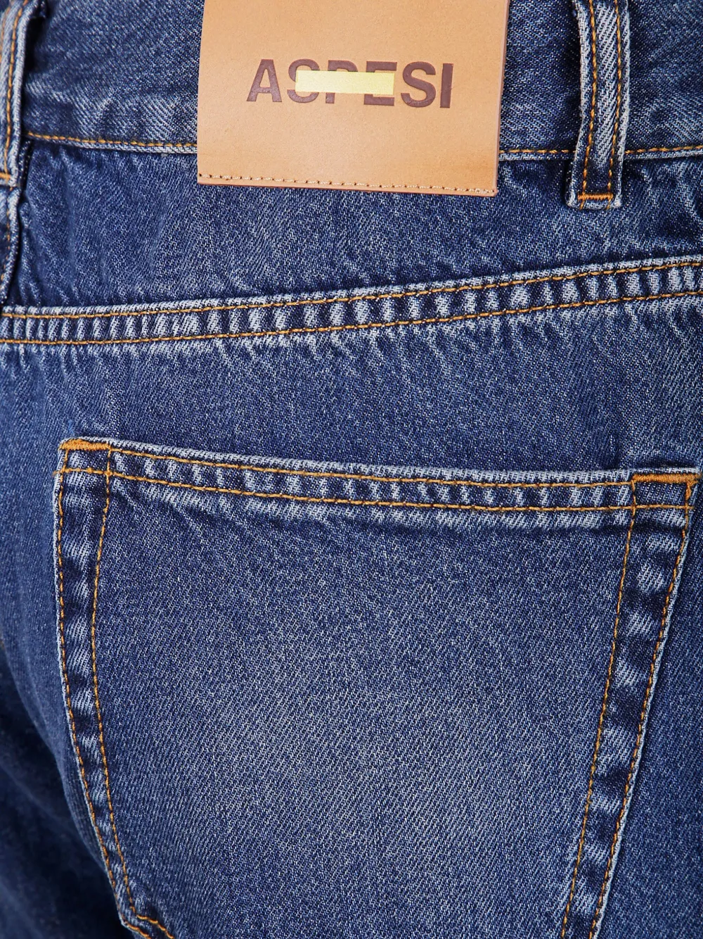 Aspesi Patch-detail Cotton Jeans In Blue