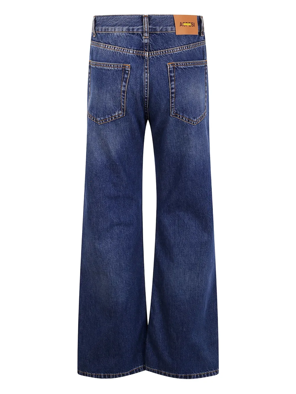 ASPESI patch-detail cotton jeans - Blauw