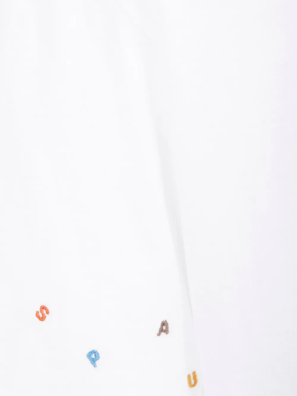 Paul Smith Katoenen T-shirt met geborduurde mouwen Wit