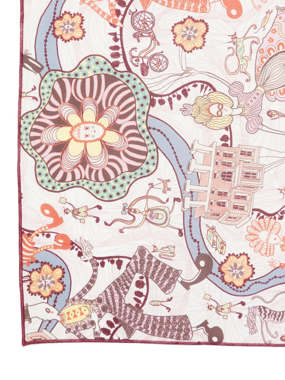 Il Gufo Sjaal met print - Wit