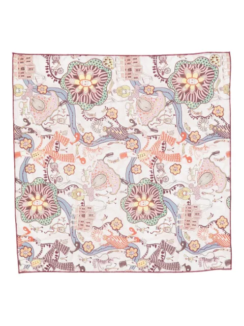 Il Gufo graphic-print cotton scarf