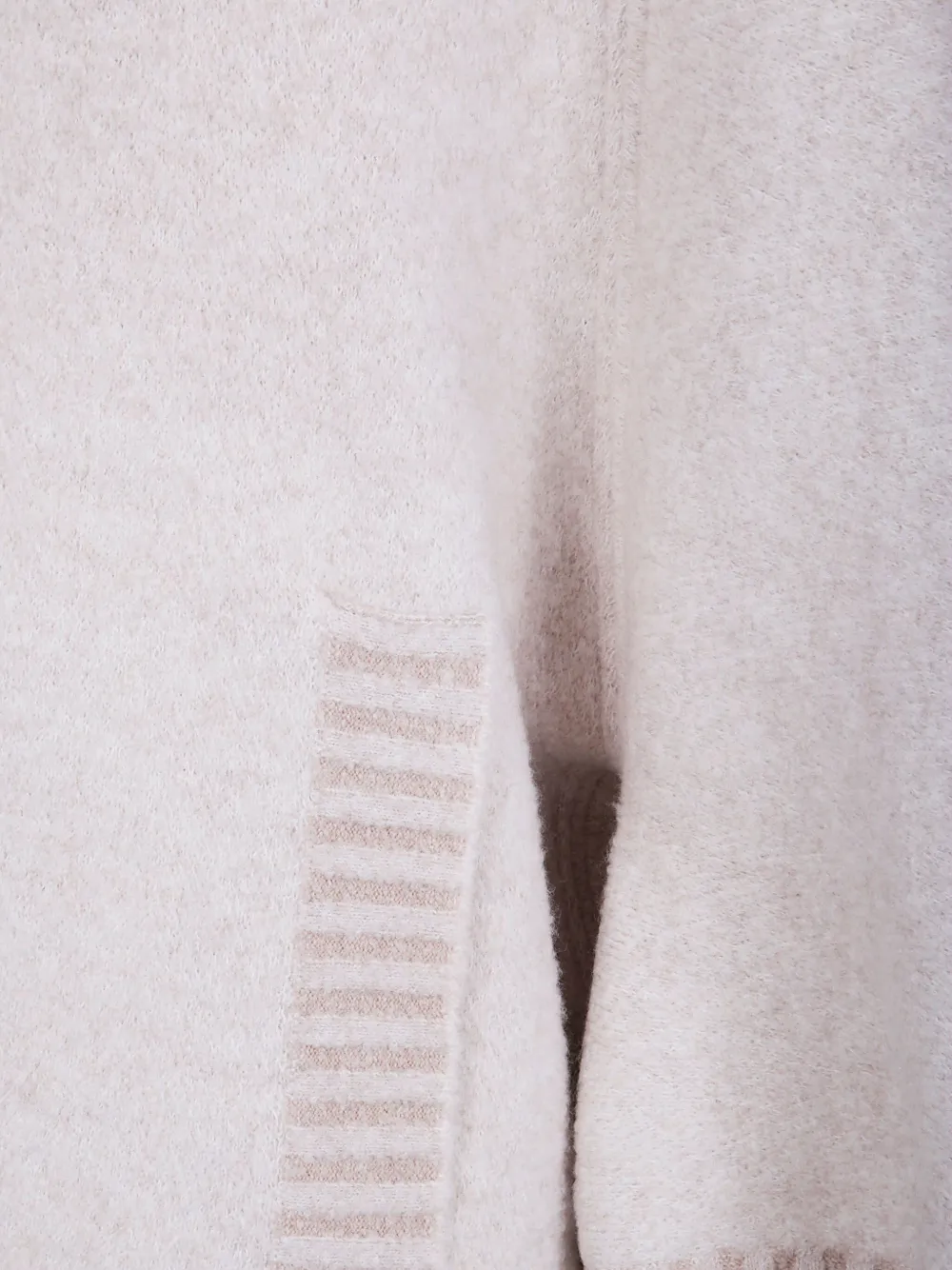 D Exterior Hooded Zip-fastening Wool Coat In Neutral