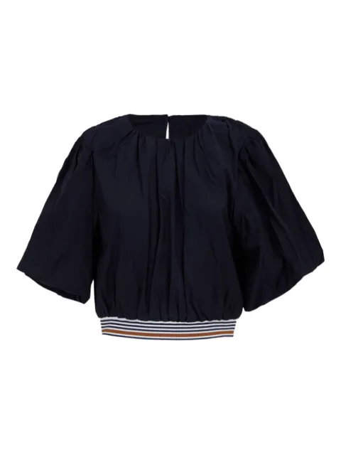 Veronica Beard Gabriela balloon-sleeve banded top