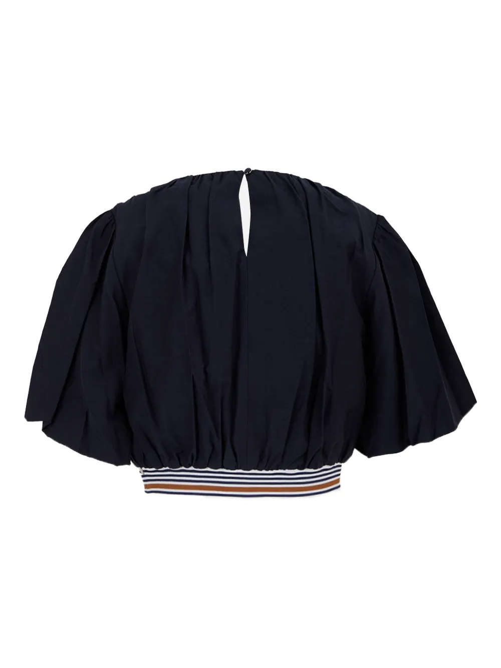 Veronica Beard Gabriela top met bandjes en ballonmouwen Blauw