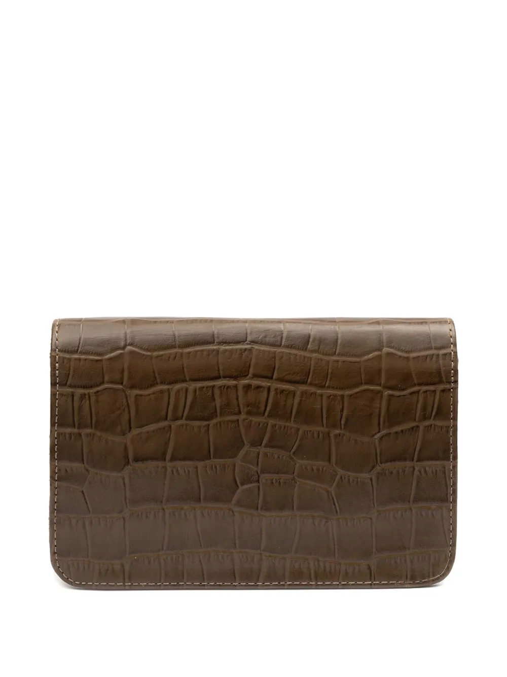 &isla Forever Crocodile-embossed Chain Mini Bag In Green