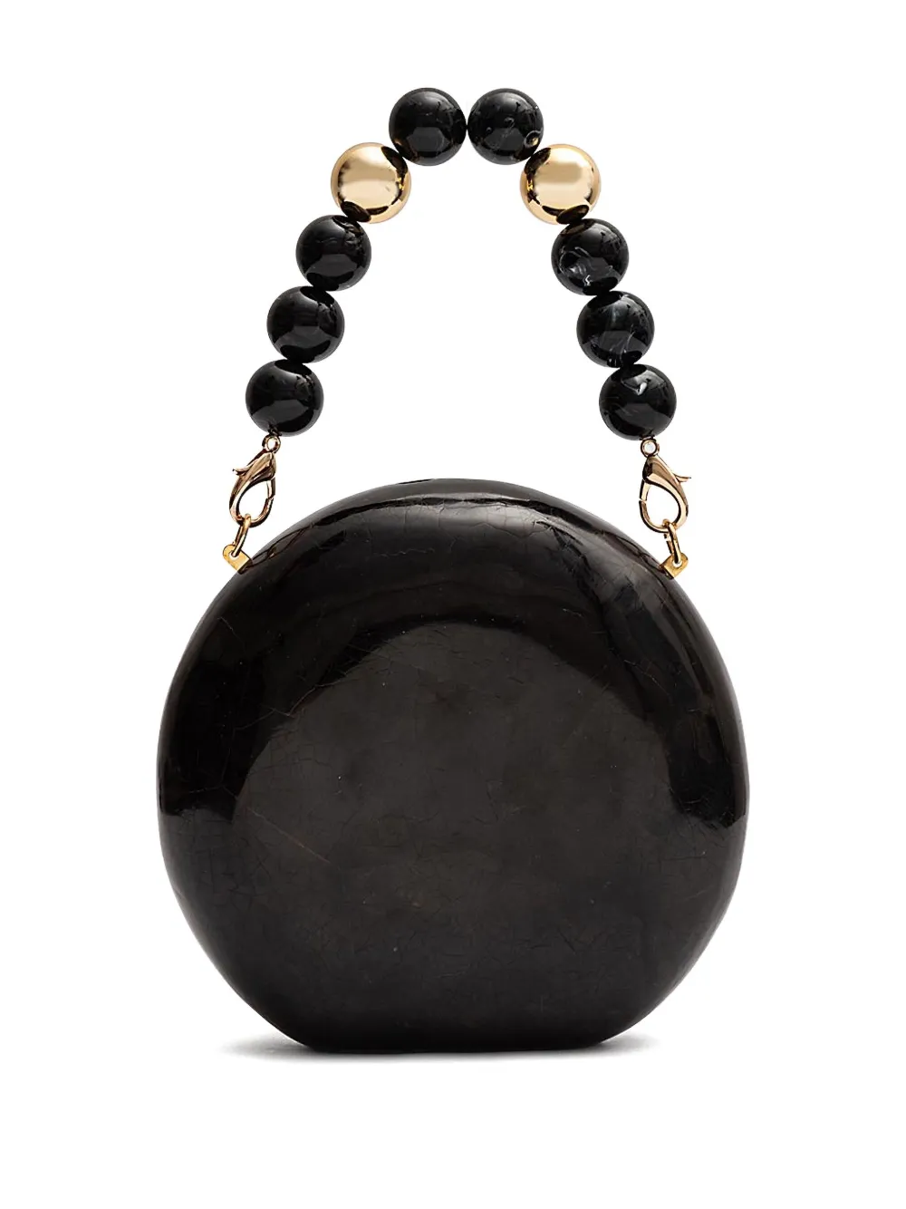 Isla Cosmic kleine clutch met kralen - Zwart