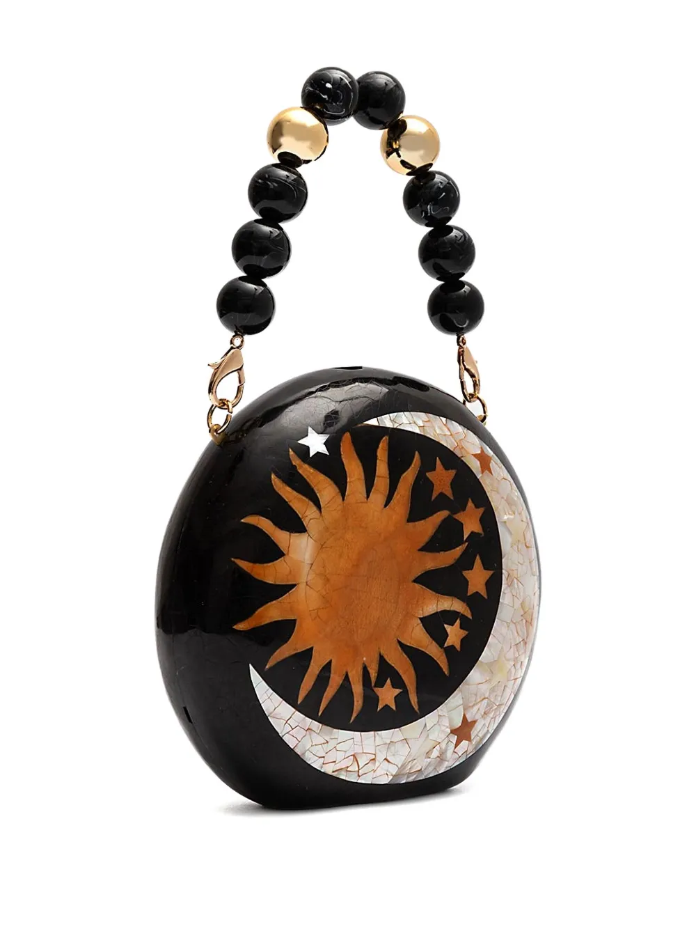 Isla Cosmic kleine clutch met kralen Zwart