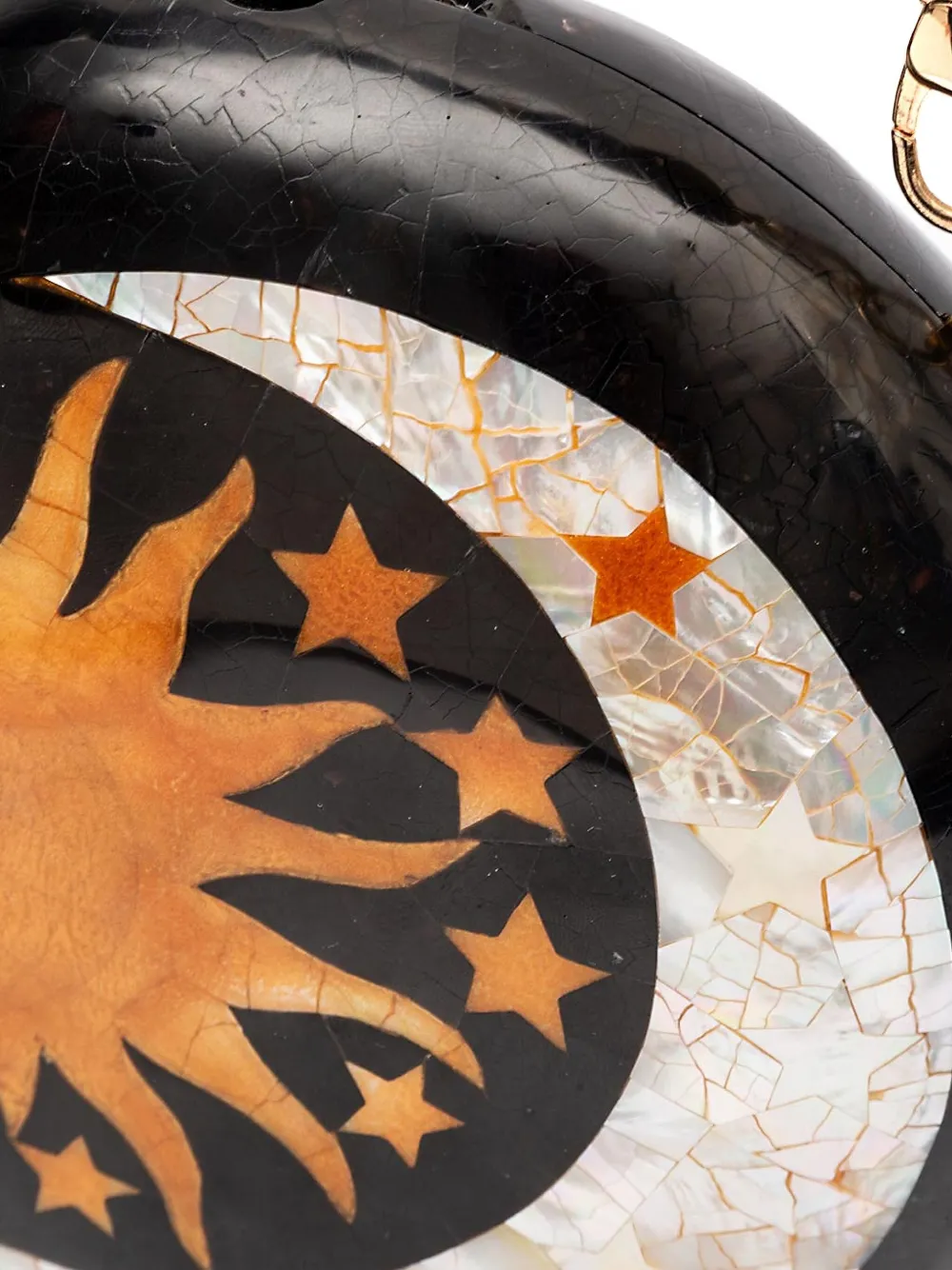 Isla Cosmic kleine clutch met kralen Zwart
