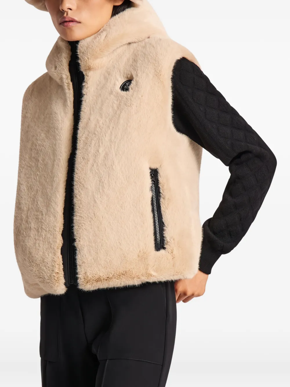 Fusalp Paula Alpine Faux-fur Gilet In Neutral