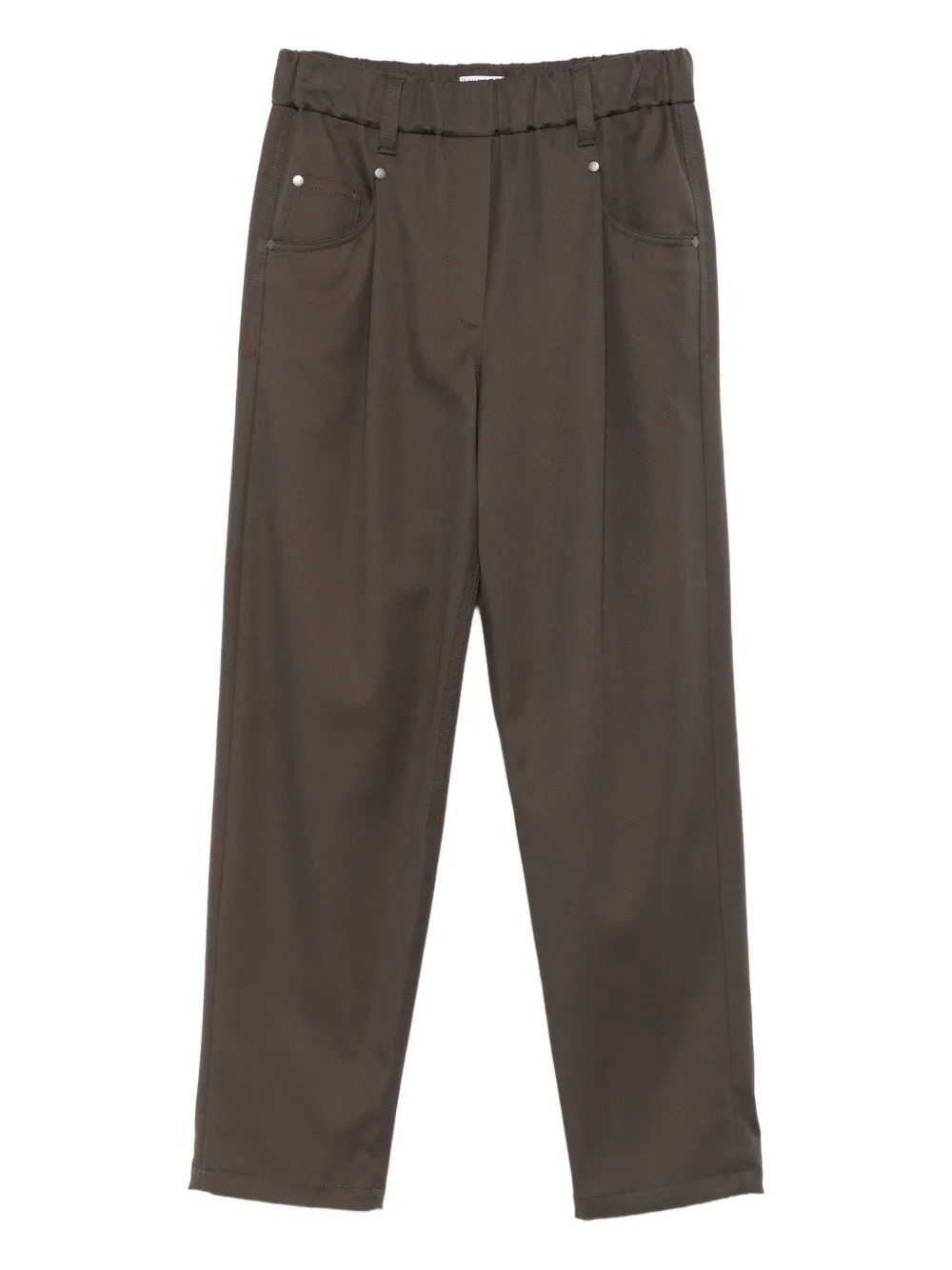 Brunello Cucinelli pleated-front five-pocket trousers | Brown | Image 1