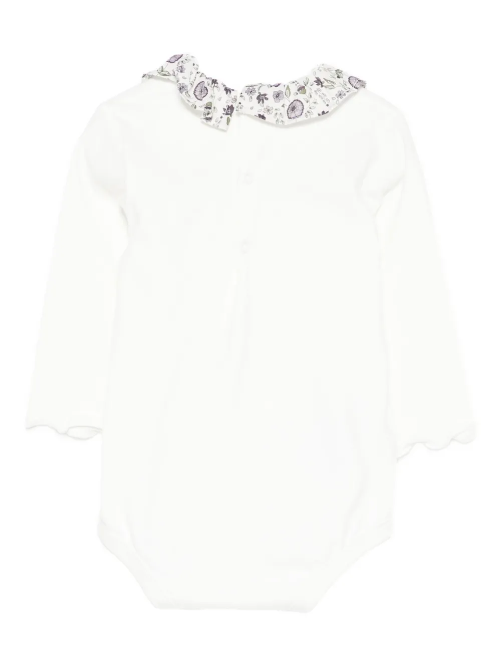 TEDDY & MINOU frilled-neck body - Wit
