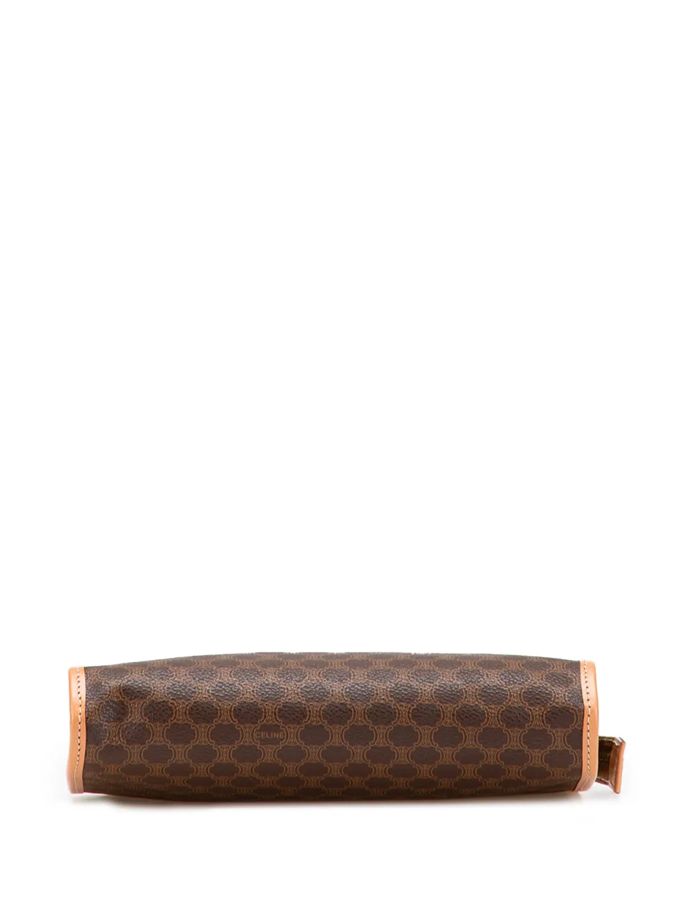 Pre-owned Celine 2013 Macadam Coated Canvas Clutch Bag In Brown