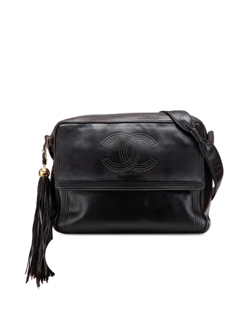 CHANEL Pre-Owned 1994-1996 CC Lambskin Flap Tassel crossbody bag