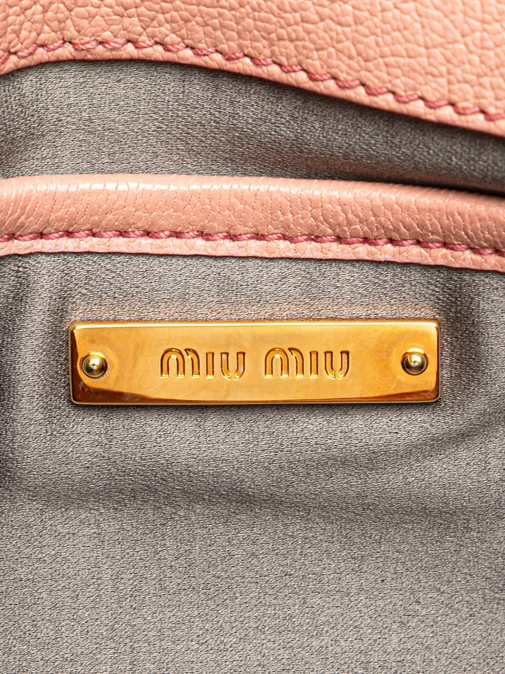 Miu Miu Pre-Owned 2010-2025 Goatskin Madras Crystal Studded Clutch