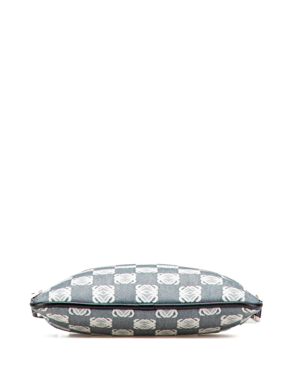 Pre-owned Loewe 2003 Anagram Canvas Crossbody Bag In Gray