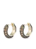 Lucy Delius Jewellery diamond-pavé chubby huggie earrings - Gold