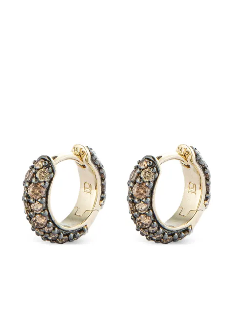 Lucy Delius Jewellery diamond-pavé chubby huggie earrings