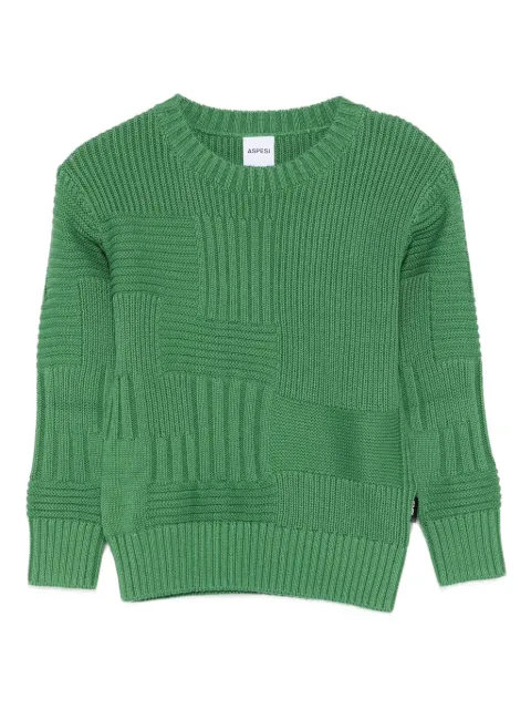 Aspesi Kids ribbed panelled sweater