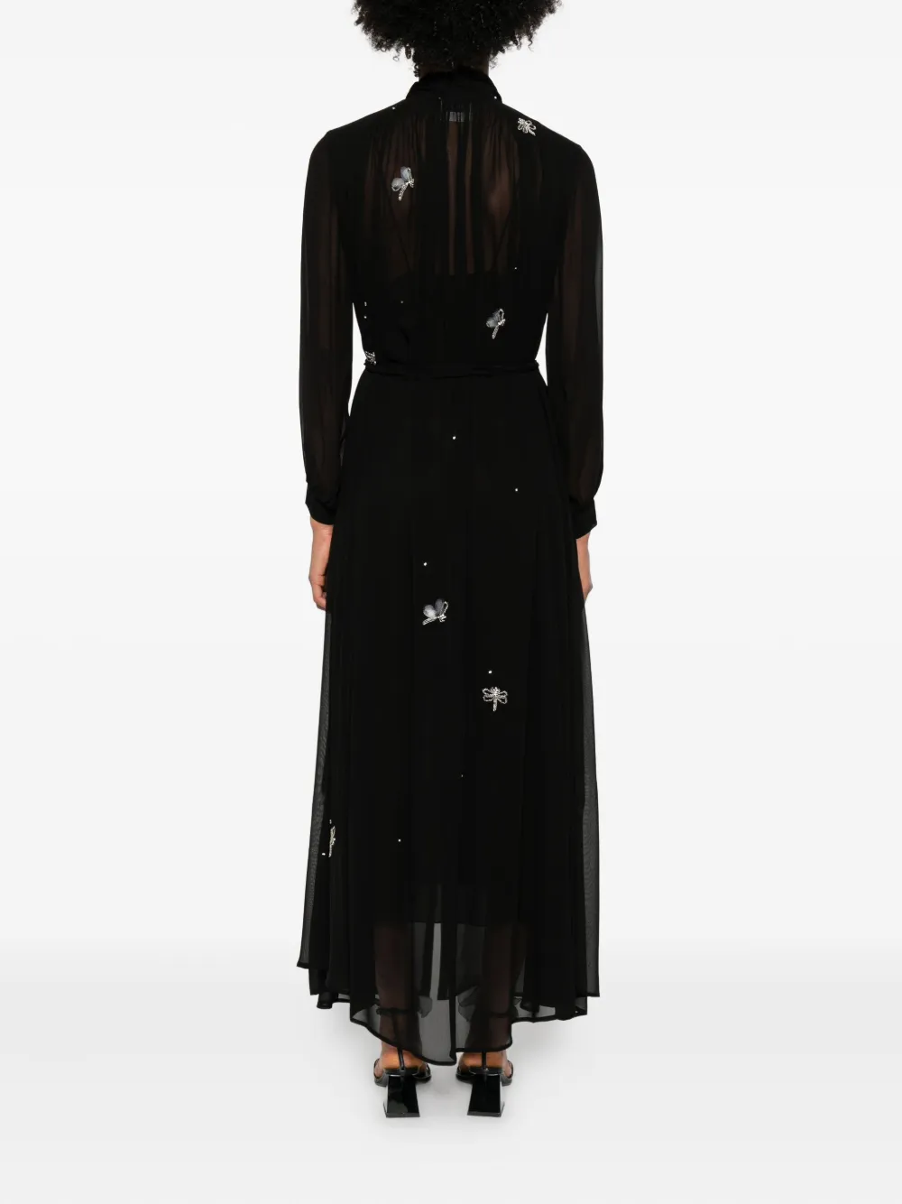Forte Forte Embellished Midi Day Dress In Black