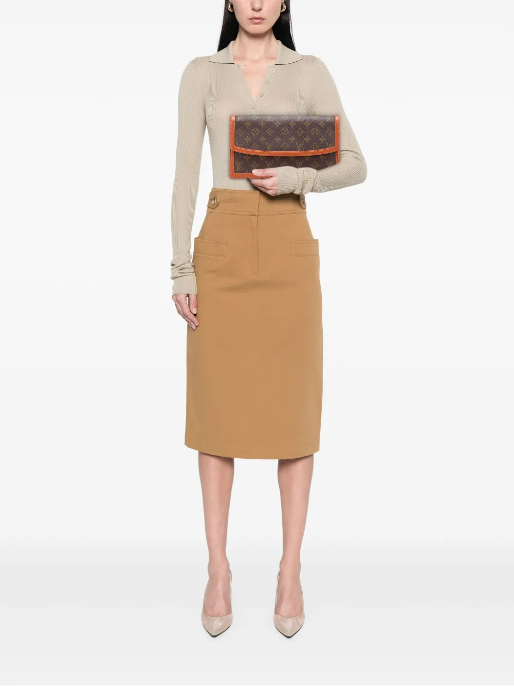 Louis Vuitton Pre-Owned 1990 Monogram Pochette Dame GM clutch bag | Pre-Owned | Image 2