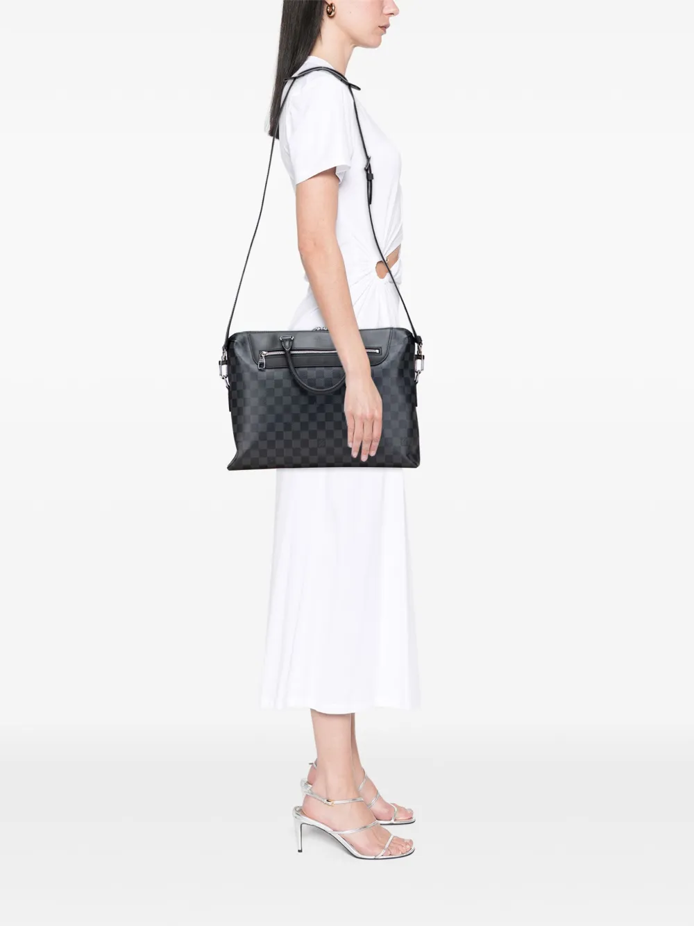 Louis Vuitton Pre-Owned 2019 Damier Graphite Porte Documents Jour business bag | Pre-Owned | Image 2