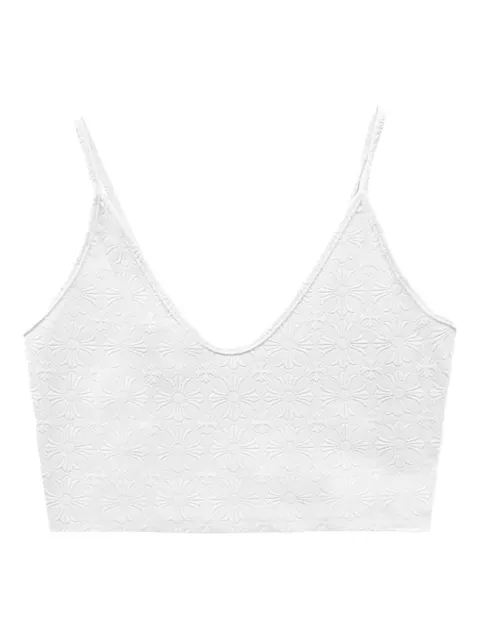 Chrome Hearts floral-detail sports bra
