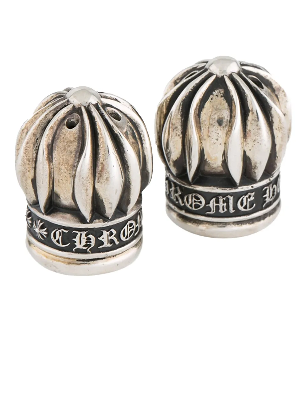 Chrome Hearts Maltese Cross salt & pepper shaker set - Argento
