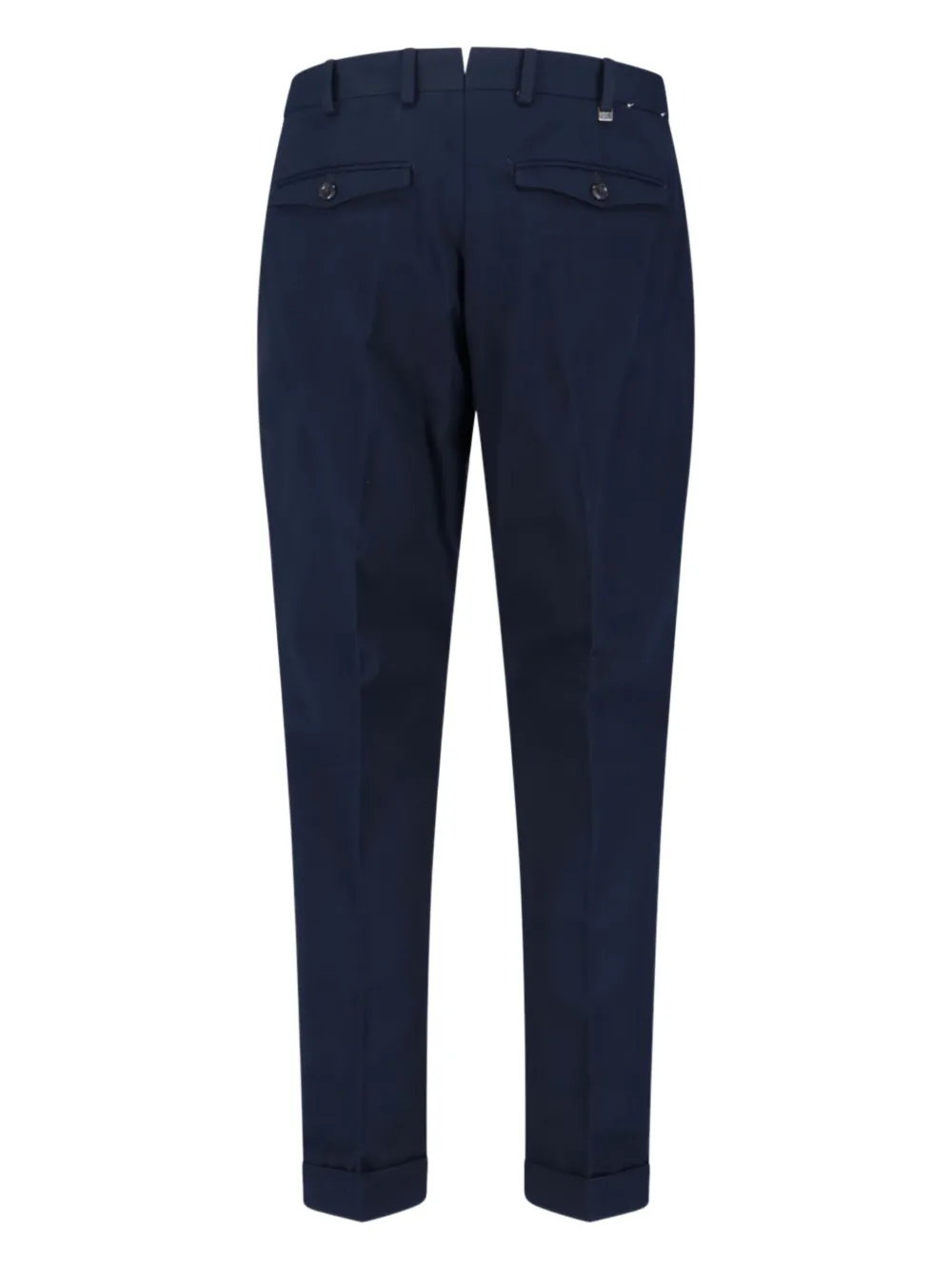 PT Torino Geplooide pantalon met omgeslagen pijpen - Blauw
