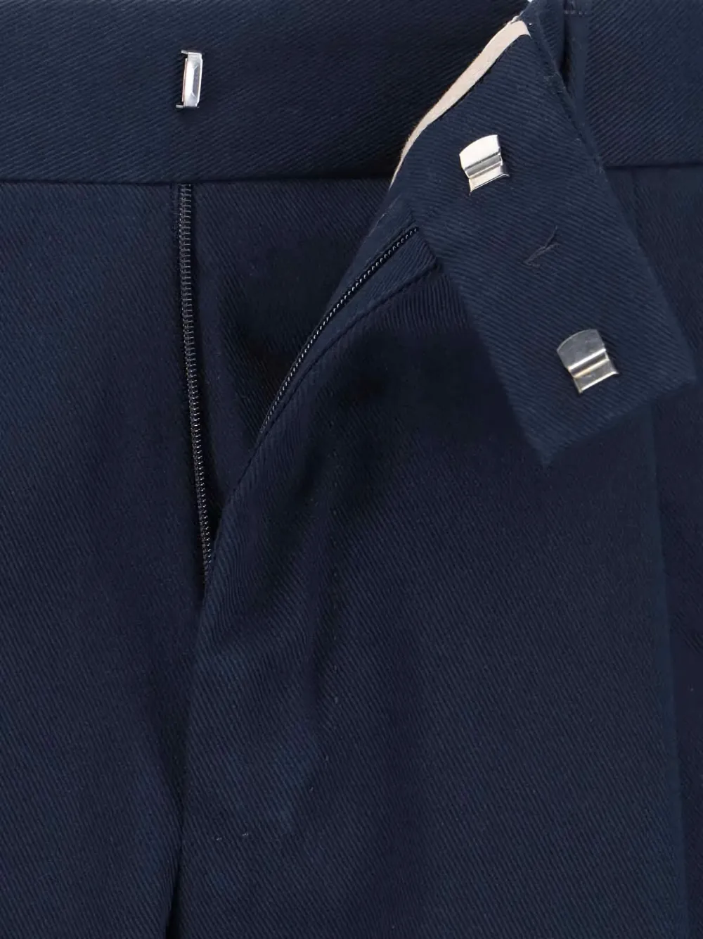 PT Torino Geplooide pantalon met omgeslagen pijpen Blauw