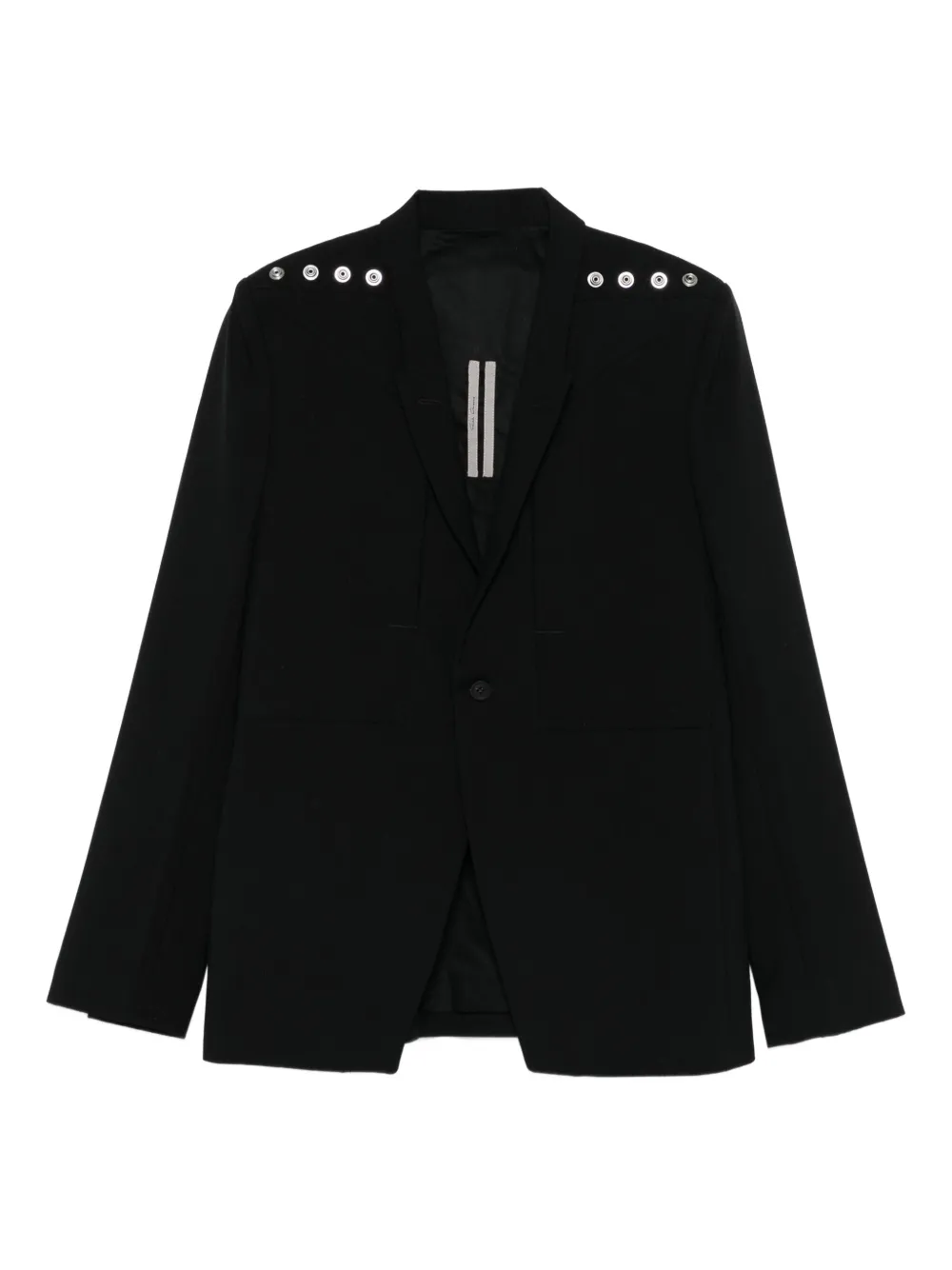 Rick Owens Single-breasted Blazer In Black