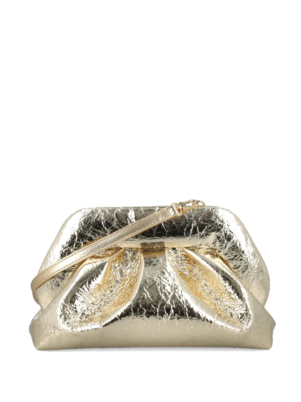 Themoirè Tia Pleated Clutch Bag In Yellow
