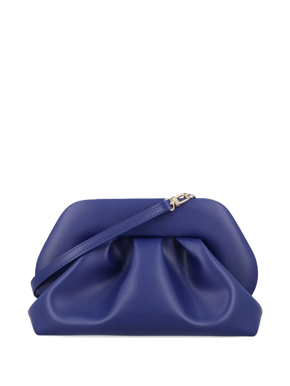 Themoirè Tia Pleated Clutch In Blue