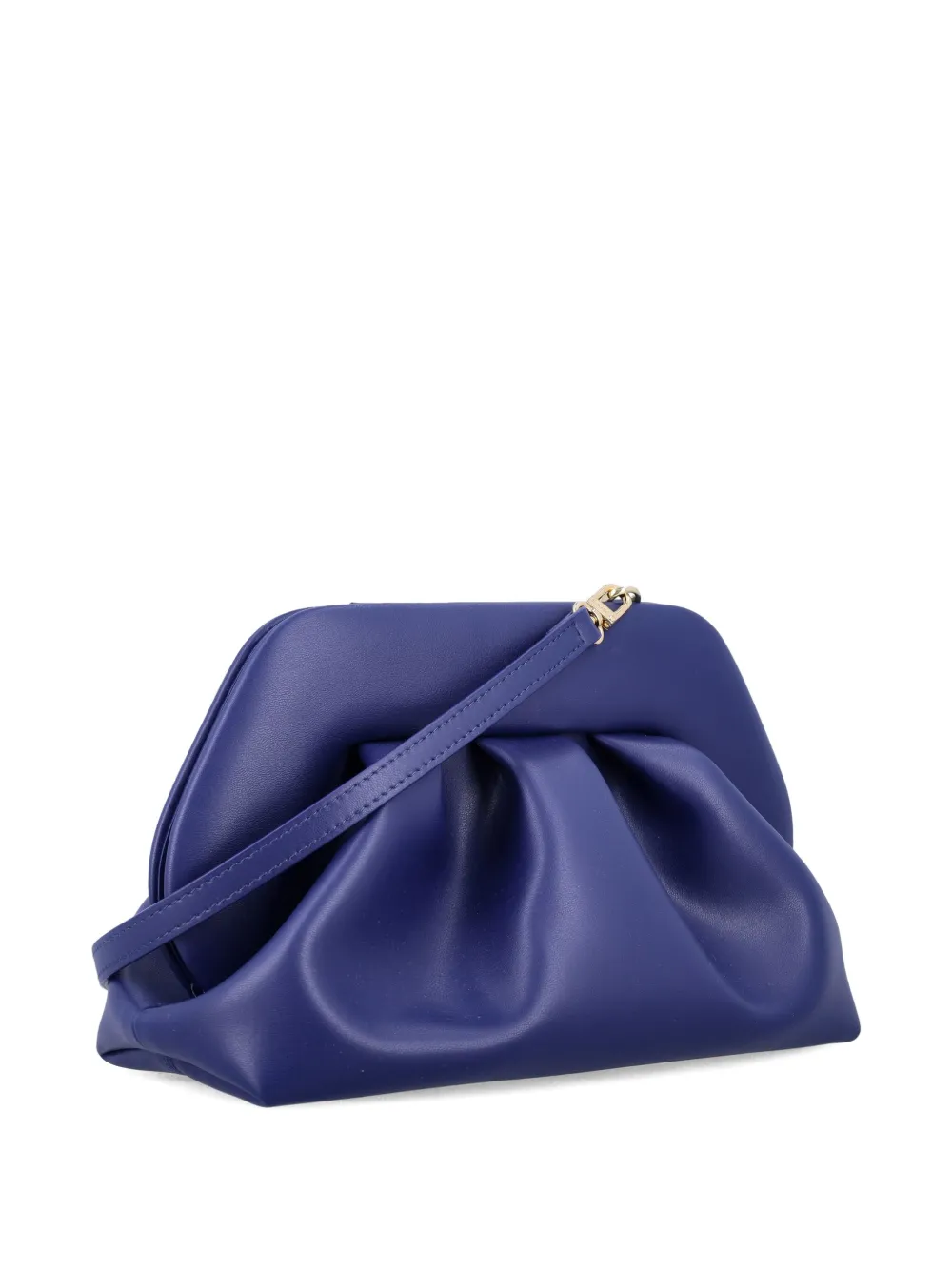 Themoirè Tia geplooide clutch Blauw