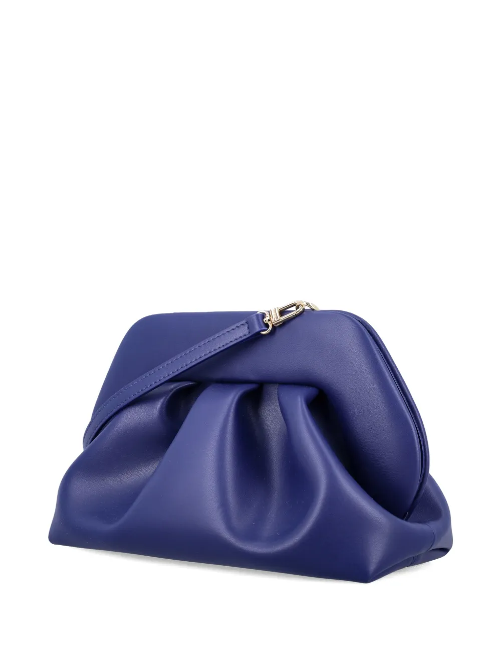Themoirè Tia geplooide clutch Blauw