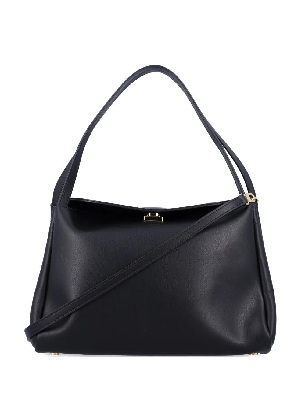 Themoirè Eudora Double-handle Top-handle Tote Bag In Black